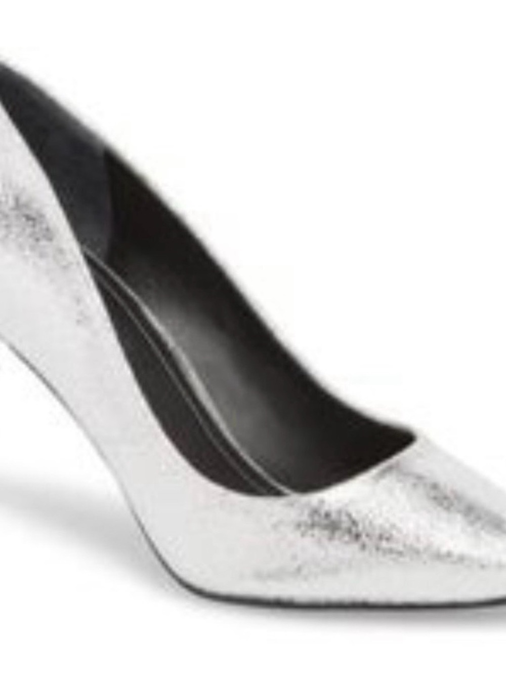 Kendal + Kylie Silver Pointed Toe Pump